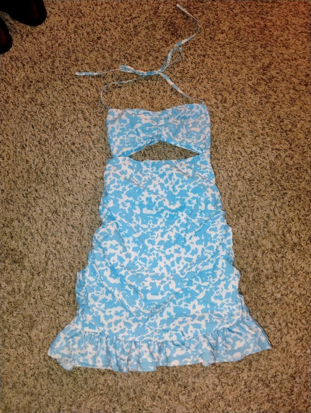 Tiger Mist Blue & White Patterned Dress